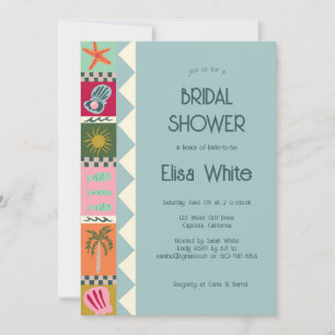 Seaside Soiree Bridal Shower Modern Cute CUSTOM Invitation