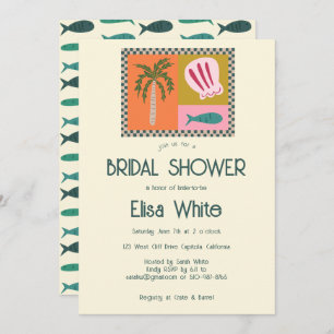Seaside Soiree Bridal Shower Modern Cute CUSTOM Invitation