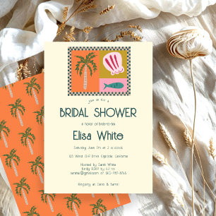 Seaside Soiree Bridal Shower Modern Cute CUSTOM Invitation