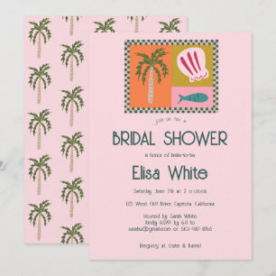 Seaside Soiree Bridal Shower Modern Cute CUSTOM Invitation