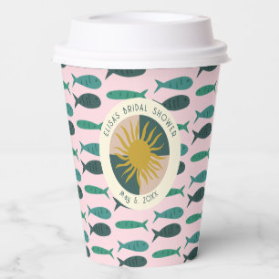 Seaside Soiree Bridal Shower Modern Cute CUSTOM Paper Cups