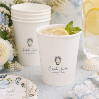 Seaside Soirée Coastal Bridal Shower Paper Cups