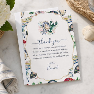 Seaside Soirée Coastal Bridal Shower Thank You Card