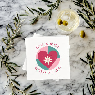 Seaside Soiree WEDDING Engagment Modern CUSTOM Napkins