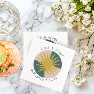 Seaside Soiree WEDDING Engagment Modern CUSTOM Napkins