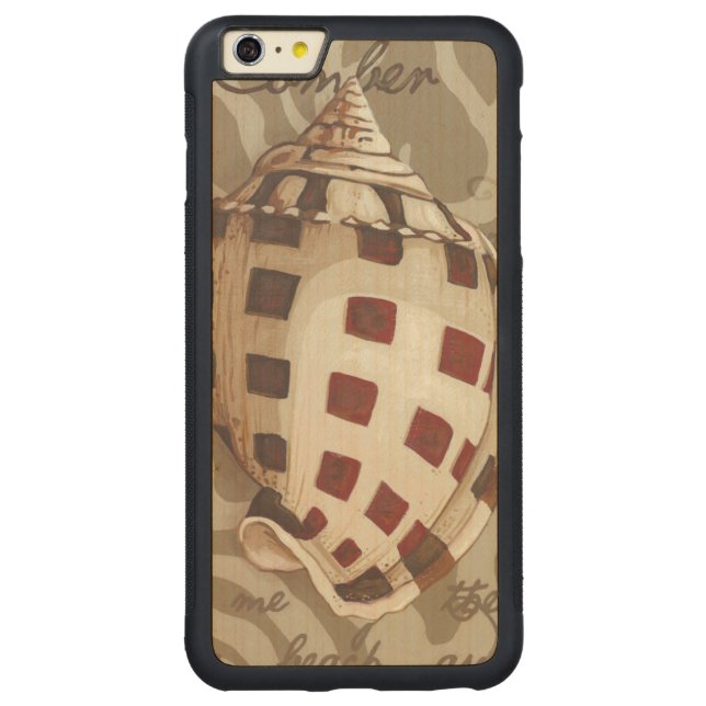 Seaside Sonnet I Carved Wood iPhone Case (Back)