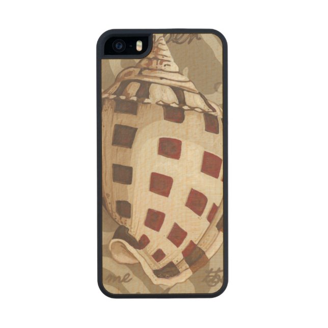 Seaside Sonnet I Carved Wood iPhone Case (Back)