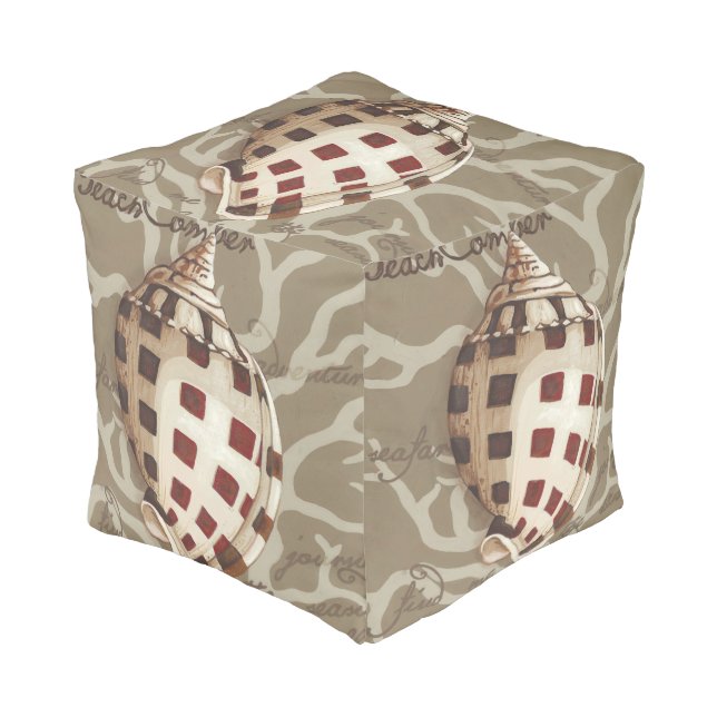 Seaside Sonnet I Pouf (Angled Front)