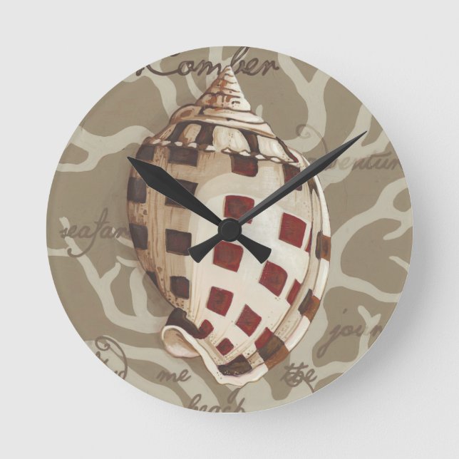 Seaside Sonnet I Round Clock (Front)