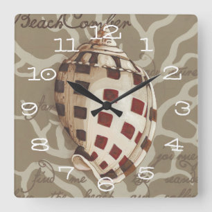Seaside Sonnet I Square Wall Clock
