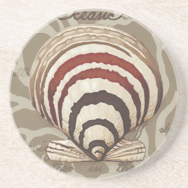 Seaside Sonnet II Drink Coaster (Front)