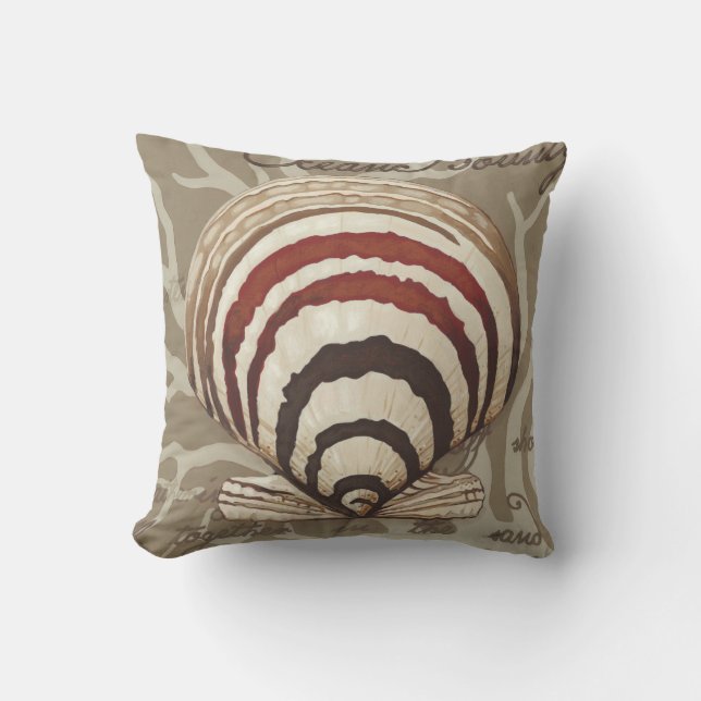Seaside Sonnet II Throw Pillow (Front)