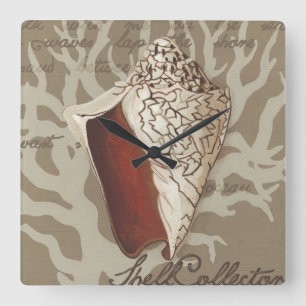 Seaside Sonnet IV Square Wall Clock