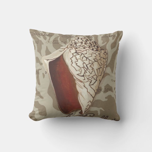 Seaside Sonnet IV Throw Pillow (Front)