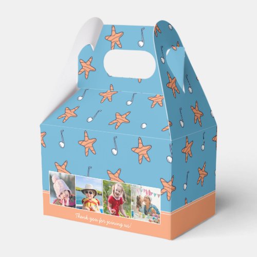 Seaside Stars and Music Notes Happy Birthday Photo Favor Boxes