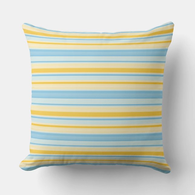 Seaside Stripes 03 Throw Pillow (Front)