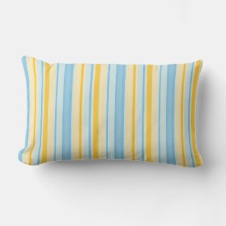 Seaside Stripes 03 (vertical Stripes) Lumbar Pillow