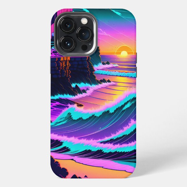Seaside Sunset Iphone Case (Back)