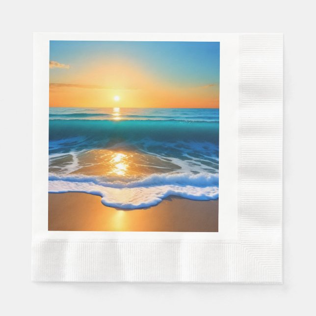 Seaside Sunset  Napkins (Front)