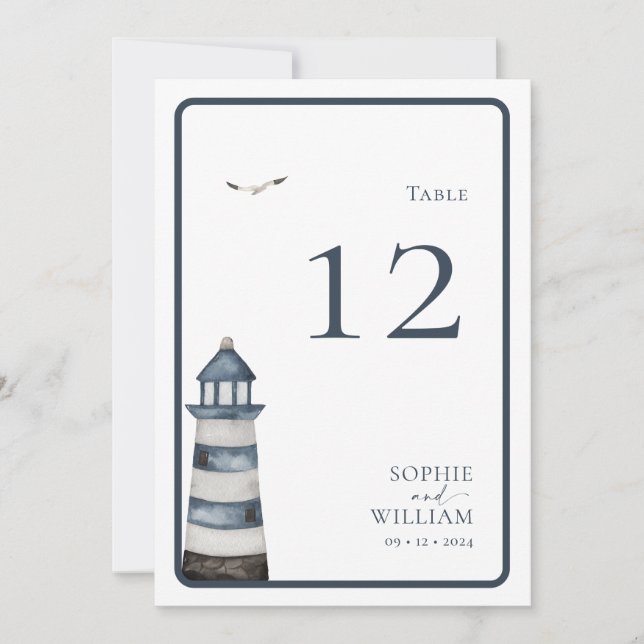 Seaside Table Number (Front)