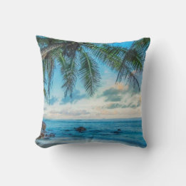 Seaside throw pillow