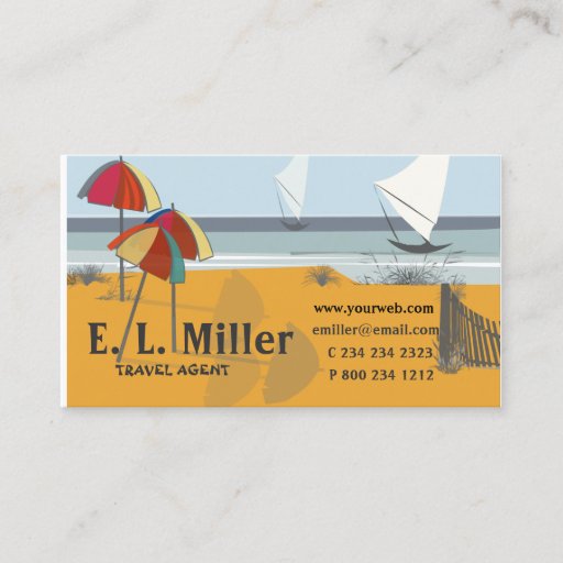 Customizable Sailboats Ocean Business Cards