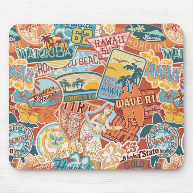 Seaside Vacation Waikiki Bay Hawaii Mouse Pad (Front)