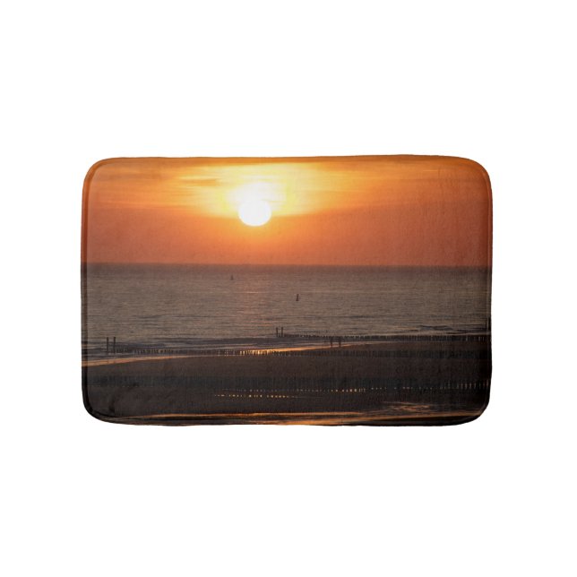 Seaside views sunset bathroom mat (Front)