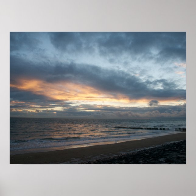 Seaside views - sunset poster (Front)