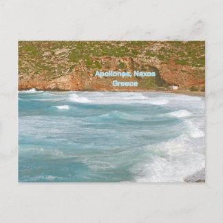 Seaside Village Apollonas On Greek Island of Naxos Postcard