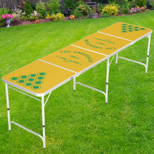 Seaside Warm Sunflower Color Family Name Beer Pong Table