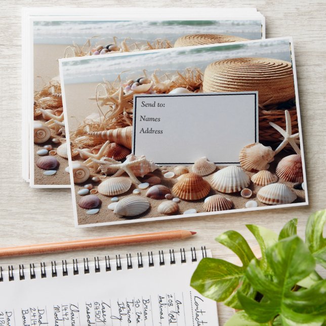 Seaside Wedding Celebrations on the Beach Envelope (Stacked)