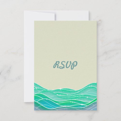 Seaside Wedding Magical Waves Invite