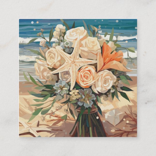 Seaside Wedding Theme Accommodation Card (Back)