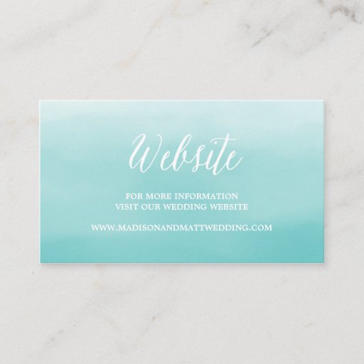 Customizable Seaside | Wedding Website Card Business Cards
