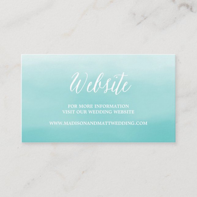 Seaside | Wedding Website Card (Front)