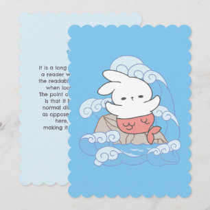 Seaside Whimsy Mer-Bunny Adventure Holiday Card