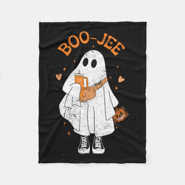 Season Cute Ghost Halloween Boujee Boo Jee 1  Fleece Blanket (Front)