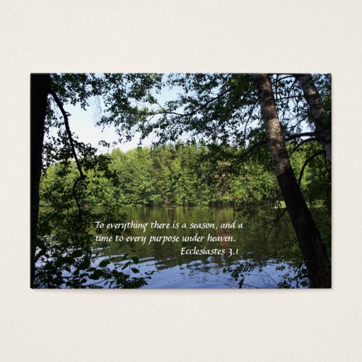 Customizable Season Ecclesiastes Lake Forest Business Card