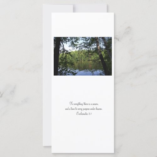 Season Ecclesiastes Lake Forest Bookmark Promotion