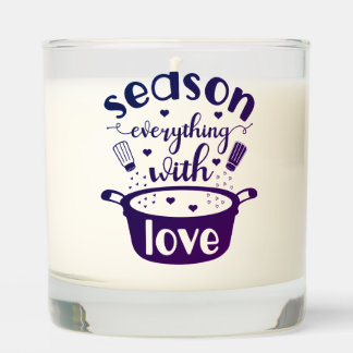 Season Everything With Love Purple & Brown Scented Candle