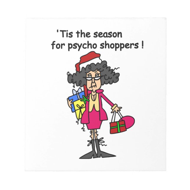 Season For Psycho Shoppers Notepad (Front)