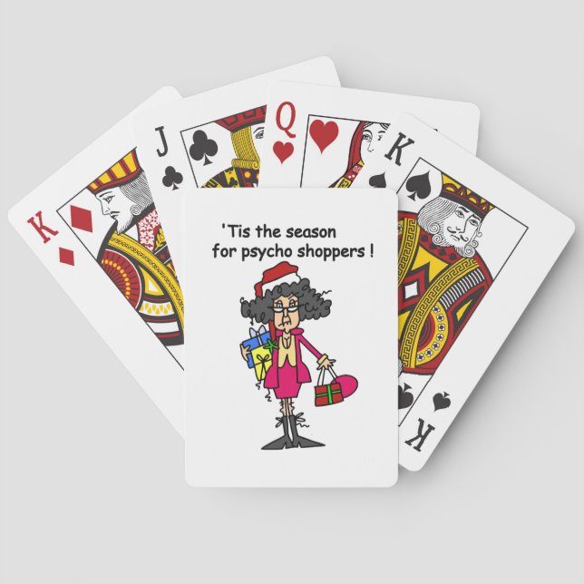 Season For Psycho Shoppers Poker Cards (Back)