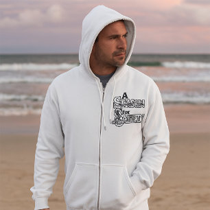 Season for Safety Black and White Motivational Hoodie