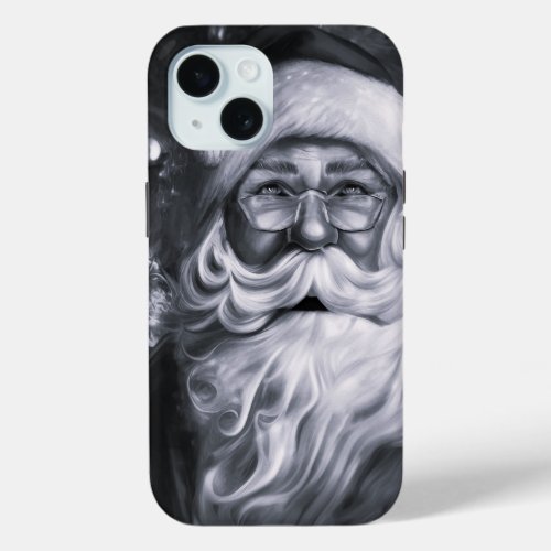 Season Greeting Santa Claus iPhone 15 Case