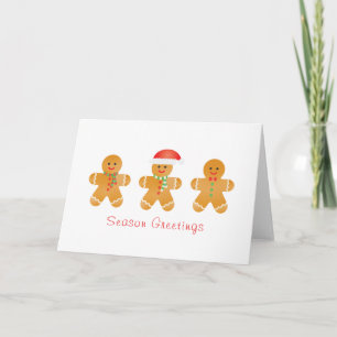 Season Greetings Gingerbread Men Card