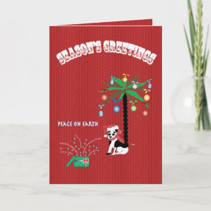 Season Greetings/Happy Holidays - Peace on Earth Holiday Card