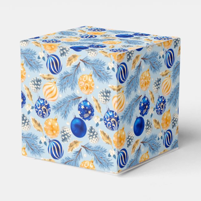 Season Greetings Ornament Favor Box (Back Side)