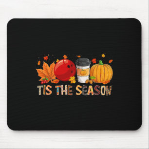 Season Leopard Pumpkin Bowling Halloween Fall Leaf Mouse Pad