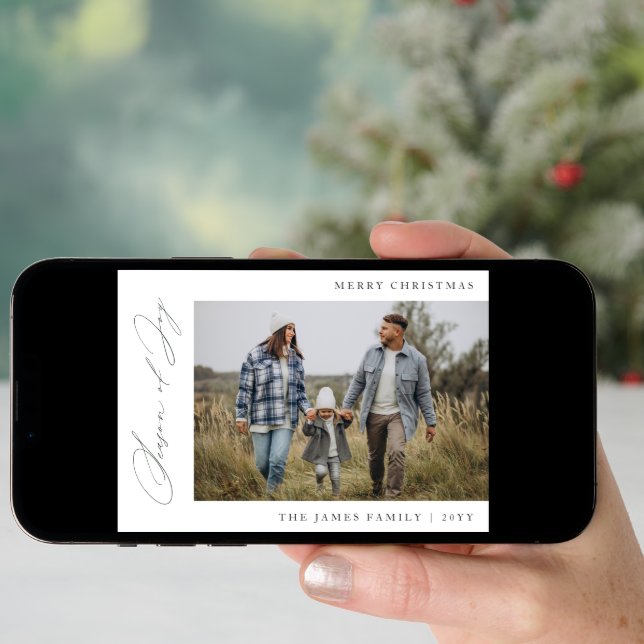 Season of Joy Family Photo Christmas Holiday Card (Front Digital)